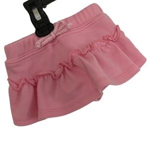Build-A-Bear Pink Ruffle Skirt With Shorts and Animal Print Top Set